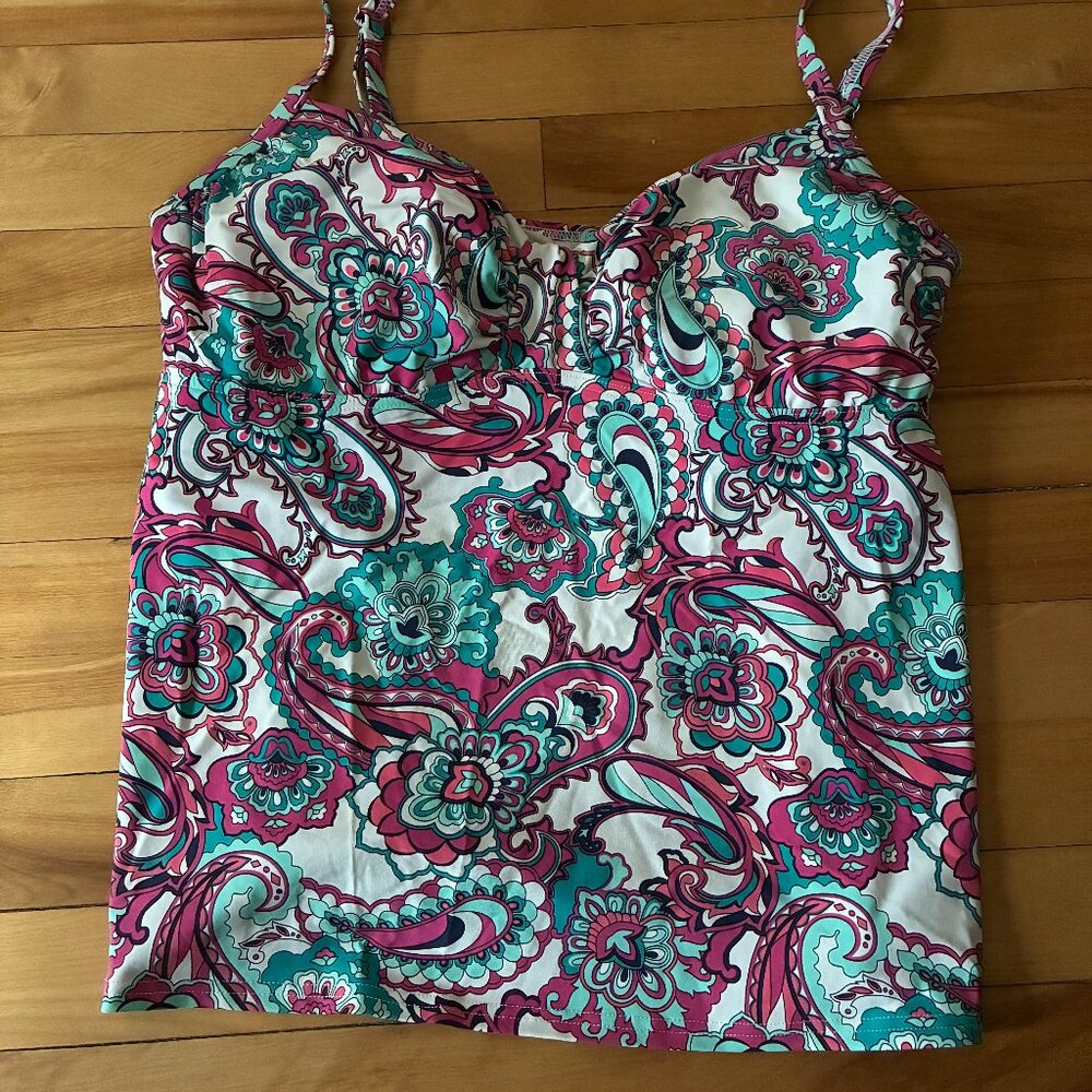Lands' End Tankini Top Size 14